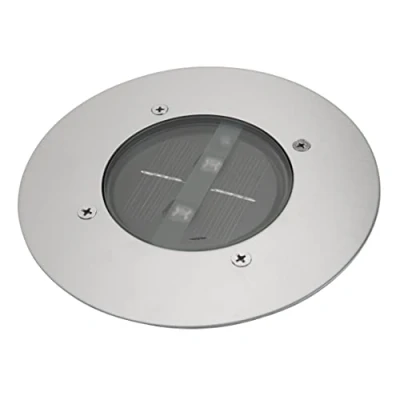 Afbeelding van Solar grondspot Ranex (LED, 5 lm, Schemersensor, Geborsteld staal, Rond)