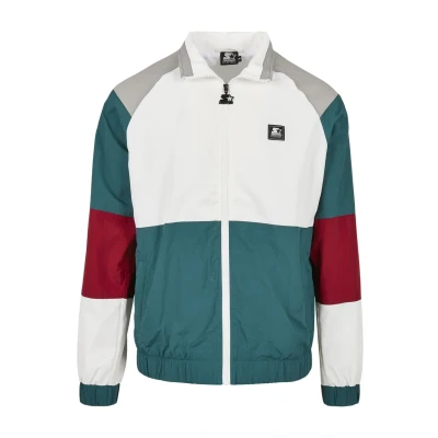 Afbeelding van Starter Lichte jas, Heren, Maat: Small, Retro grn/wht/brick rd/gry