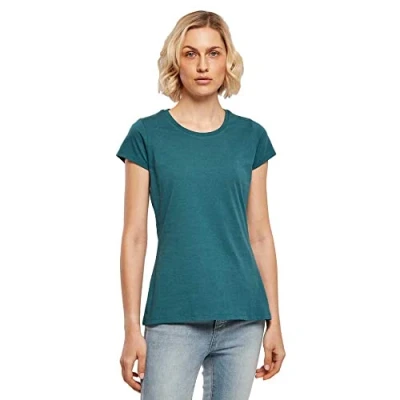 Afbeelding van Damesshirt &#039;Basic Tee&#039; met ronde hals Teal XXL