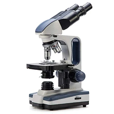 Afbeelding van Swift Binoculaire Microscoop SW350B voor Volwassenen, 40X 2500X, Wide field 10X en 25X Oculairs, LED Verlichting, Abbe Condensator, Dubbellaags Mechanisch Stadium