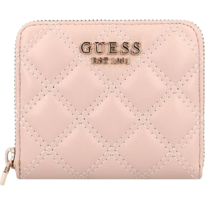 Afbeelding van Guess Giully Small ZIP Around Portemonnee, Dames, Maat: One Size, Light beige