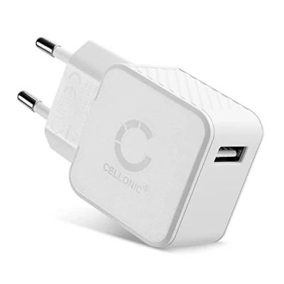 Afbeelding van CELLONIC® Universele USB oplader wit voor mobiele telefoon, tablet, luidspreker of powerbank 5 W 1 A voeding met microprocessor