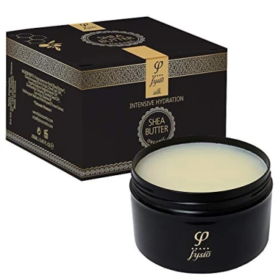 Afbeelding van Fysio Sheaboter Bio, ongeraffineerd, koudgeperst, pure en natuurlijke vochtinbrengende crème, lichaamsboter met olijfolie, bijenwas, biologische arganolie jojoba olie, gezichtsverzorging lichaamsverzorging voor droge huid, 250 ml