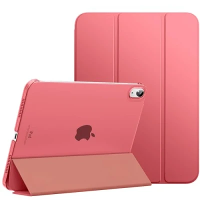 Afbeelding van MoKo for iPad 10th Generation Case 2022, Slim Stand Hard PC Translucent Back Shell Smart Cover Gen 10.9 inch Support Touch ID, Auto Wake/Sleep, Guava Color