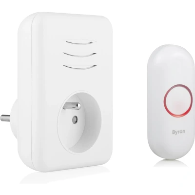 Afbeelding van Plug in deurbel Byron (Draadloos, 150 meter, Doorsteekstekker, Penaarde)