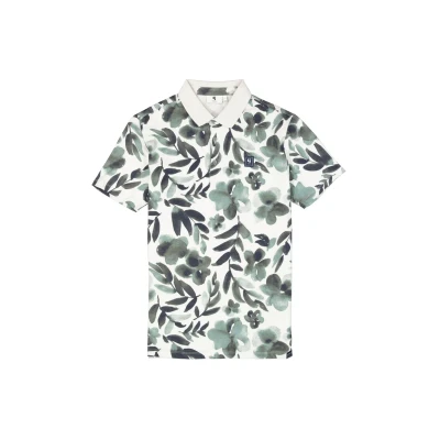 Afbeelding van GARCIA Heren All over print Polo Wit Korte mouw