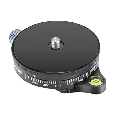 Afbeelding van Neewer Camera Panoramische Panning Base met Stijlplaat, 3/8 &quot;Schroef Aluminium Panorama Ball Statiefkop Bubble Level voor Statief Monopod DSLR Camera&#039;s, Draagvermogen 25 lbs