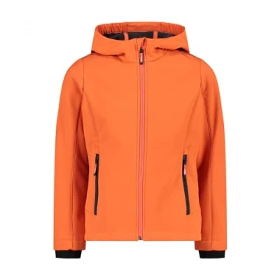 Afbeelding van CMP Softshelljas voor kinderen met vaste capuchon, campari antraciet, 110