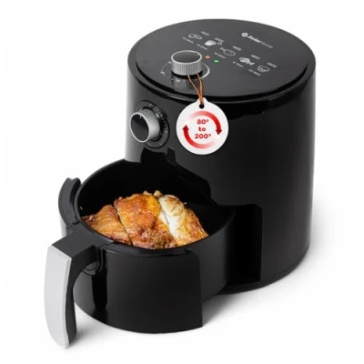 Afbeelding van Z SwissHome PETIT Luchtfriteuse 2,5 l, 1200 W, temperatuur 80 200 C, timer 30 minuten, afneembare pan met teflon oververhittingsbeveiliging schokbestendige en antislip handgreep