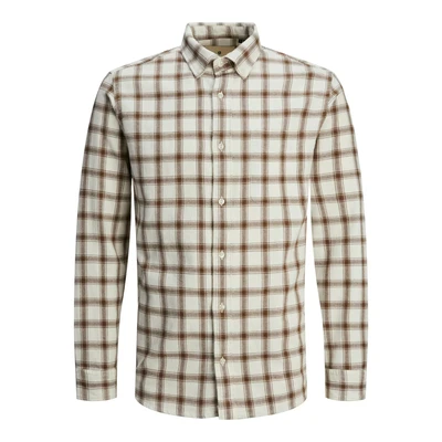 Afbeelding van Jprblubrook Check Structure Shirt L/S Sn, cloud dancer, M