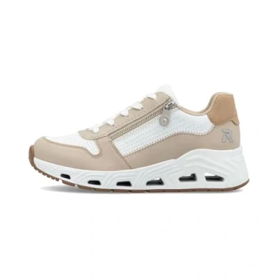 Afbeelding van Rieker Sneakers laag, Dames, Maat: 41, Ginger weiss lehm marble Kunststof