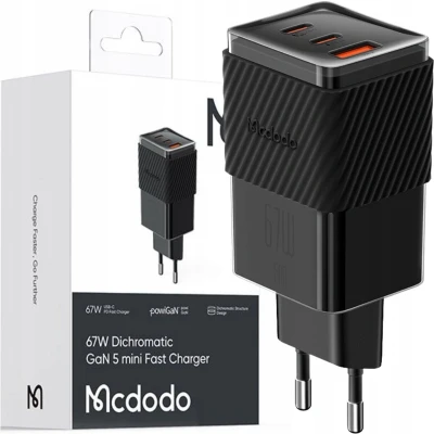 Afbeelding van Mcdodo® GaN Snellader Oplader Voor telefoon USB C A 67W