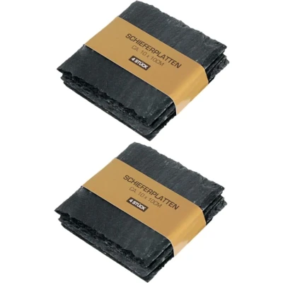 Afbeelding van Cepewa Onderzetters 4 stuks leisteen 10 cm