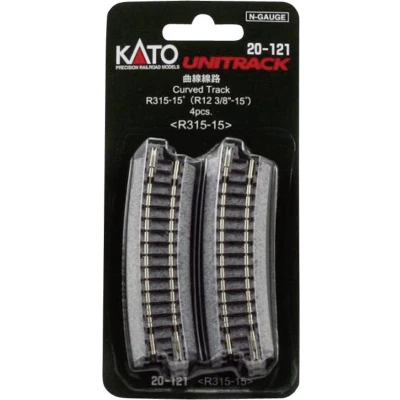 Afbeelding van N Kato Unitrack 7078104 Gebogen rails 15 315 mm 4 stuk(s)