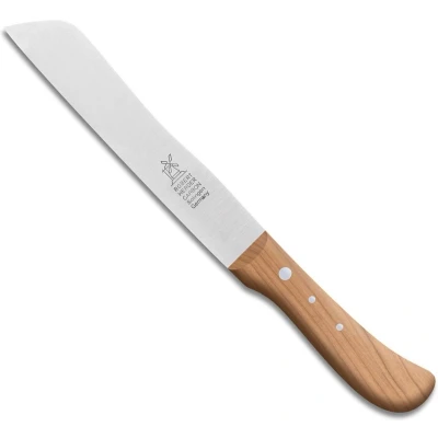 Afbeelding van Robert Herder Broodmes Hamburgermes Carbonstaal Lemmet 18 cm Heft Kersenhout