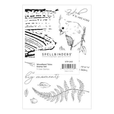 Afbeelding van Spellbinders Woodland Tales Sentiments Clear Stamp Set (STP 243)