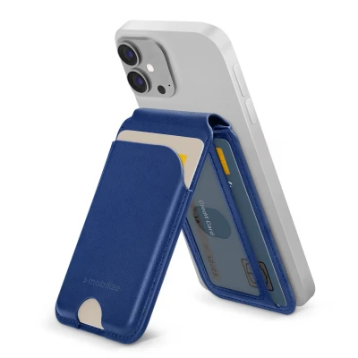 Afbeelding van Mobilize MagSafe Compatible Magnet Card Holder with Stand Function Blue