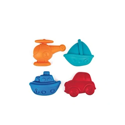 Afbeelding van Hape Zandvormpjes Vervoersmiddelen 11 Cm 4 Stuks