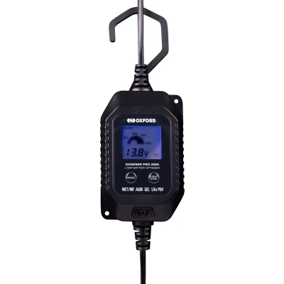 Afbeelding van Professionele krachtige Oxford acculader 2000 Pro met helder LCD display Auto Camper Scooter Motorfiets ATV Quad Boot ook Lithium accu`s !