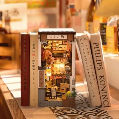 Afbeelding van Robotime Book Nook Sakura Wine Alley TGB11 Knutselen Bouwpakket Hobby Boeken Creatief Miniatuur