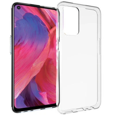 Afbeelding van Oppo A74 (5G) Hoesje Siliconen en TPU (zacht) Accezz Softcase/Backcover Transparant Telefoonhoesje