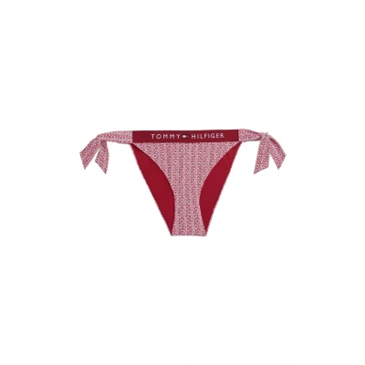 Afbeelding van Tommy Hilfiger Original Scheeky SIDE TIE Bikinibroekje, Dames, Maat: 34, Floral stripe regatta red