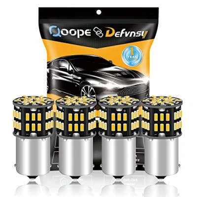 Afbeelding van DEFVNSY Pak van 4 1156 BA15S 1141 1003 7506 Warm Wit 3000K 3014 54 SMD LED Lampen 12V voor Auto Richtingaanwijzer Interieur RV Camper Trailer Boot Backup Achterlichten