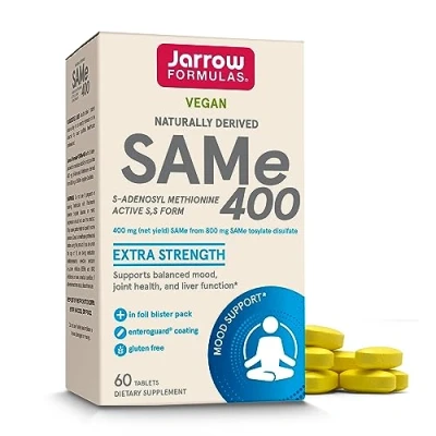 Afbeelding van SAM e 400mg 60 tabletten S Adenosyl Methionine Jarrow Formulas