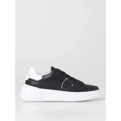 Afbeelding van Philippe Model Temple LOW Sneakers laag, Dames, Maat: 36, Nero Leer