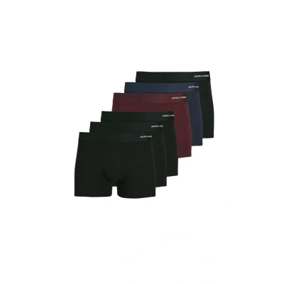Afbeelding van Jack &amp; Jones 6ER PACK Jacbasic Retro Boxerbriefs Port royale schwarz, Heren, Maat: XL, schwarz