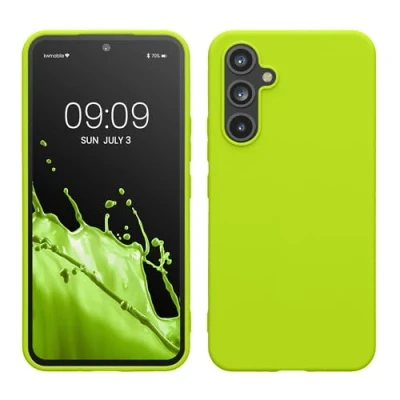 Afbeelding van kwmobile telefoonhoesje compatibel met Samsung Galaxy A54 5G hoesje Zachte case voor smartphone Back cover in neon geel