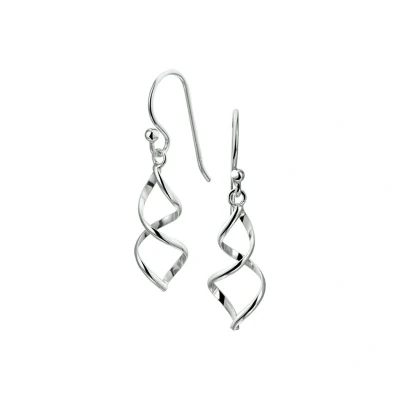 Afbeelding van Oorhangers Zilver Gerhodineerd Glanzend 34 mm x 8