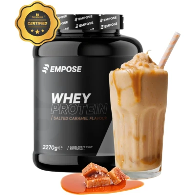 Afbeelding van Empose Nutrition Whey Protein Eiwit Poeder Eiwitshakes Salted Caramel 2270 gram