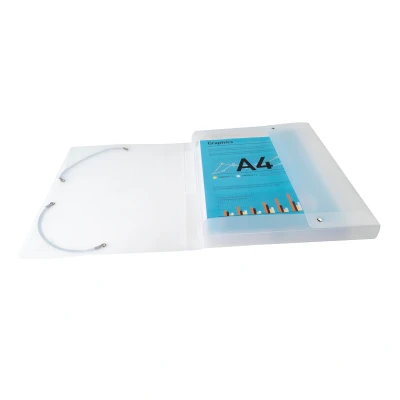 Afbeelding van Klasseerdoos Chromal ine PP rug25mm wit per 4