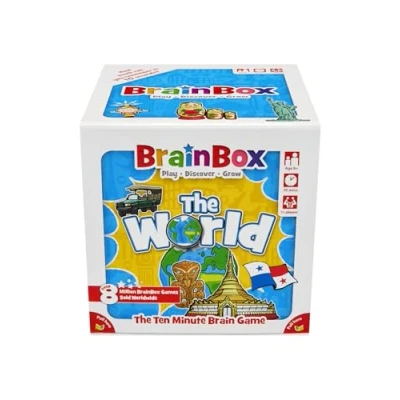 Afbeelding van The Green Board Game Company, BrainBox World (Refresh 2022), Card Game, Ages 4+, 1+ Players, 10+ Minutes Playing Time