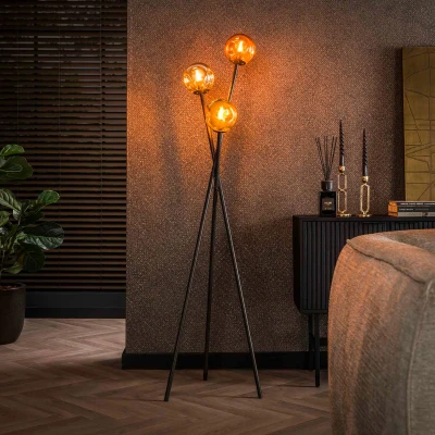 Afbeelding van Fraaai Archie vloerlamp 3L Glas
