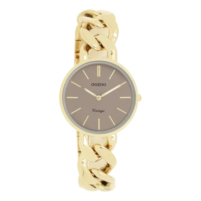 Afbeelding van goudkleurige OOZOO horloge met grove schakelarmband C20358