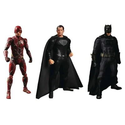 Afbeelding van Mezco Justice League One: 12 Zack Snyder&#039;s Figuren Deluxe Set van Superman, The Flash en Batman, kunststof. Fabrikant