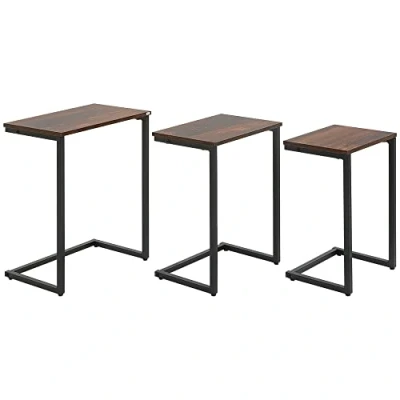 Afbeelding van HOMCOM Beistelltisch Set mit Stahlrahmen 839 608V00