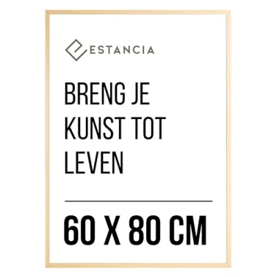 Afbeelding van Eiken Frame 60x80 cm met Onbreekbaar Plexiglas Structuur 60 x 80 Grote lijst 80x60 Muurfotolijsten Fotolijst