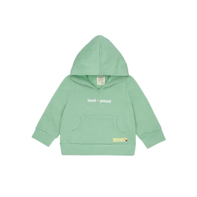 Afbeelding van loud + proud Uniseks kinderhoodie met logo, van biologisch katoen, GOTS gecertificeerd, bamboo, 128
