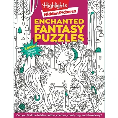 Afbeelding van Enchanted Fantasy Puzzles: Seek and Find Puzzle Book, Themed Puzzles with Forest, Unicorns, Dragons More for Kids