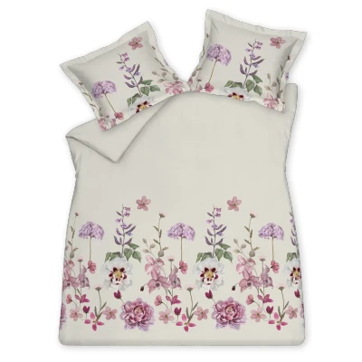Afbeelding van Vandyck Violet Garden Dekbedovertrekset Offwhite Lits jumeaux (240x200/220 + 2 Slopen)