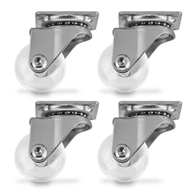 Afbeelding van SOTECH 4 stuks Zwenkwiel Swift, transparant, diameter: 35 mm, zonder vastzetter, belastbaar tot kg