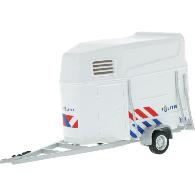 Afbeelding van Cararama Paardentrailer Politie Modelauto 1:43 4 92820 Schaalmodel