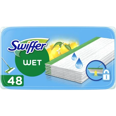 Afbeelding van Swiffer Vochtige Vloerdoekjes Navulling Citrus Fresh 48 stuks
