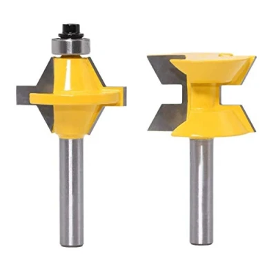 Afbeelding van 8 mm schachtfreeset, 120 graden groeffrees, set met randlijmmachine, houtbewerking, groefbeitel, frees, gereedschap, 2 stuks