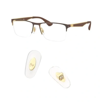 Afbeelding van Vervangende Push in Neuskussens voor Ray Ban RB6335 Bril Reparatiesets, Bonus Lens Doek, Goud, 3 Count (Pack of 1)
