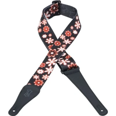 Afbeelding van Levy&#039;s MPD2 003 Sublimation Series gitaarriem (polyester, 5 cm breed) bloemenpatroon