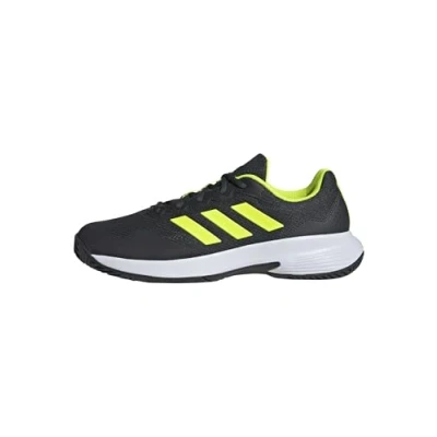 Afbeelding van adidas Performance Gamecourt 2.0 Tennis Tennisschoenen voor kleibanen carbon lucid lemon cloud white, Heren, Maat: 40 2/3 Textiel/ synthetisch